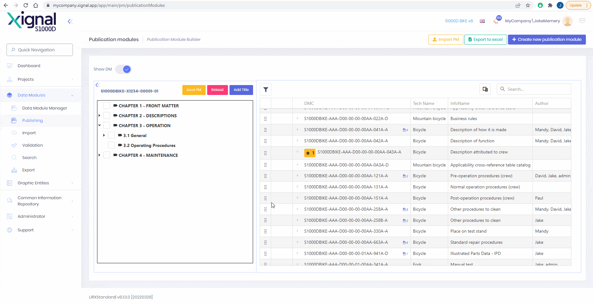 Build publication modules with drag-and-drop