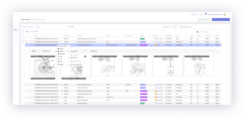 Securely share illustrations, assets and reusable content within an integrated CSDB